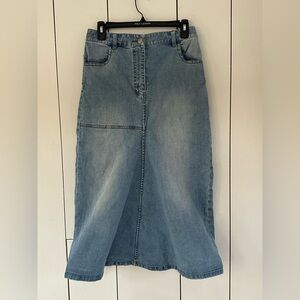 Tibi Denim Midi Skirt Sz 4